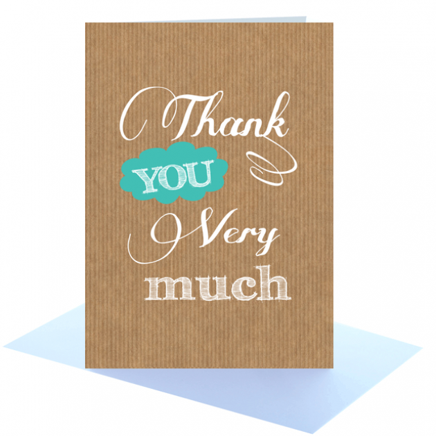 Hampers and Gifts to the UK - Send the Thank You Very Much Greeting Card 
